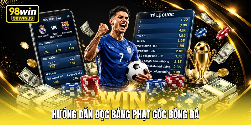 Hướng dẫn đọc bảng phạt góc bóng đá